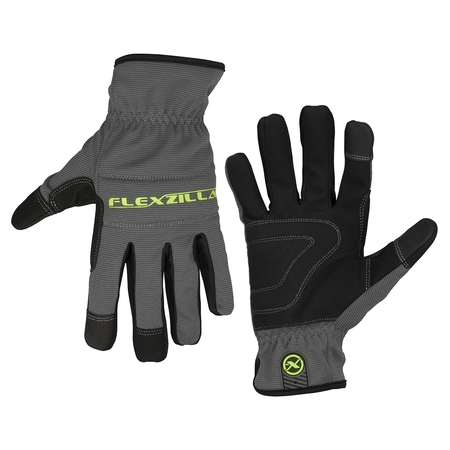 LEGACY Flexzilla? High Dexterity Utility Gloves, Synthetic Leather, Black/Gray, M GH100M